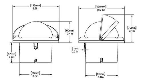 Soporte Empotrado Compass Ritchie Hf-742w Helmsman, Blanco
