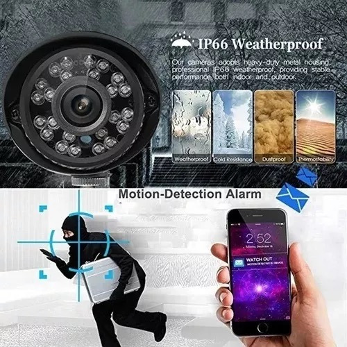 Kit Camaras Seguridad 4 Camaras Con Dvr Wifi Hd1080