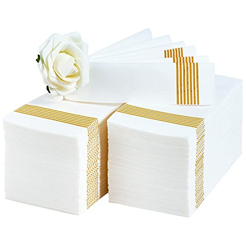 100 Packs Linenlike Guest Towels Disposable, Disposable...
