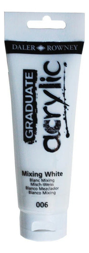Tinta Acrilica Daler Rowney Graduate 120ml Cor 006 Mixing White