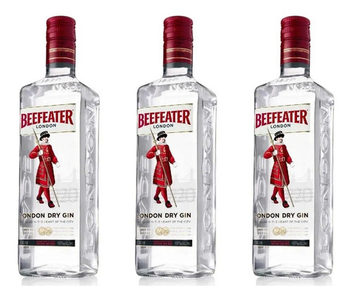 Gin Beefeater London Dry 700 Ml X3 Unidades Zetta Bebidas