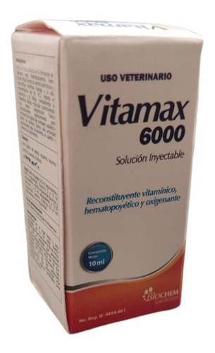 Imagen 1 de 2 de Vitamax 6000 Inyectable 10ml Biochem