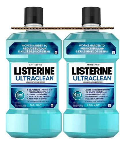 Listerine Ultra Clean Enjuague Bucal 2 De 1.5 Litros