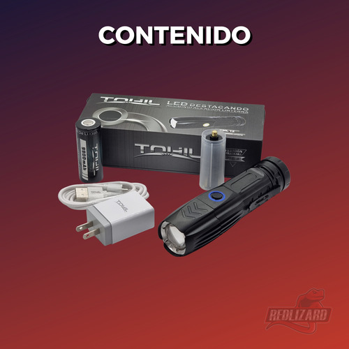 Lampara Tactica Recargable Led T12 Potente 20,000 Lumenes