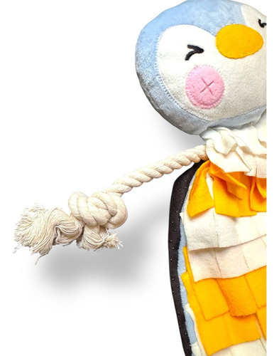 Alfombra Para Olfatear Mascotas, Juguete Estimulación Tapete Amarillo Y Blanco Pingüino