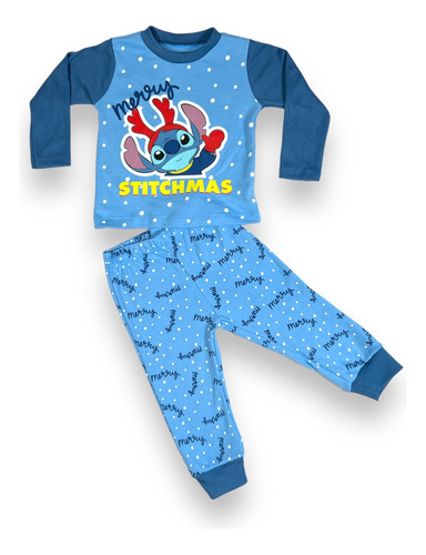 Conjunto Bebe Niño Stitch Navidad Disney Merry Stitchmas