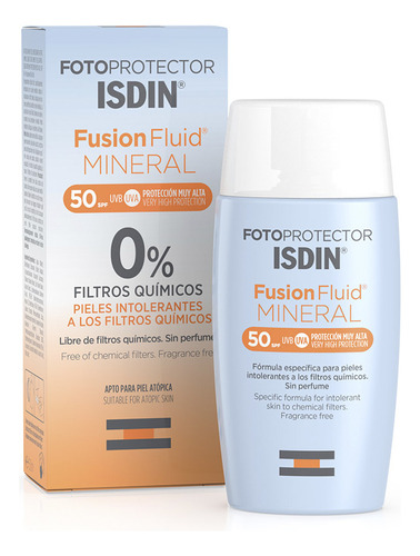 Protector Solar Isdin Fusion Fluid Mineral Spf50 50ml