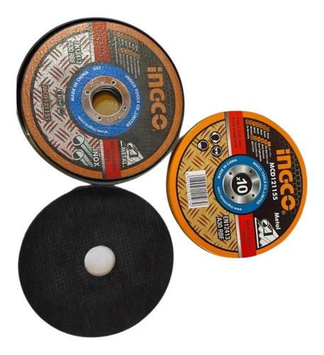 Imagen 2 de 6 de Discos De Corte Para Metal Set 10 Pz (centro Plano) 1/2''