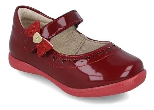 Flats Coqueta Zapatos Ballerinas Bebe ni a Charol Rojo 13.0
