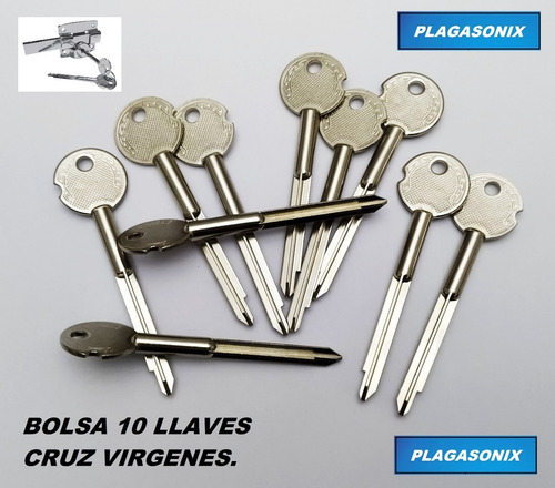 Imagen 4 de 10 de Llaves Virgenes Cruz Para Cerrojos De Arrimar 50 Unid.
