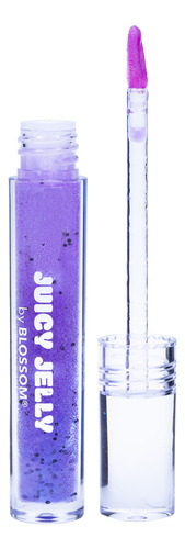 Lip Oil Blossom Brillo Labial Frutal Nutritivo No Pegajoso Acabado Glitter Color Uva