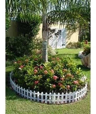 Kit C/ 09 Cercas Plastica De Jardim, Modelo Inglês, 3,60 M.