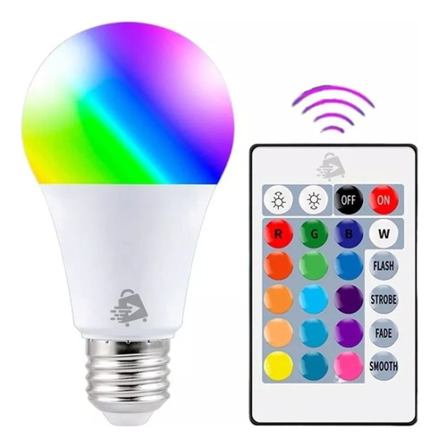 Lote 6pz Foco Led Luz Blanca Y Rgb Multicolor Control Remoto