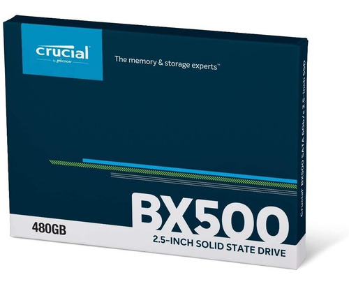 Disco sólido SSD interno Crucial CT480BX500SSD1 480GB negro