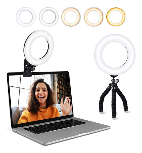 Anillo De Luz Ajustable Para Videoconferencias Y Trabajo