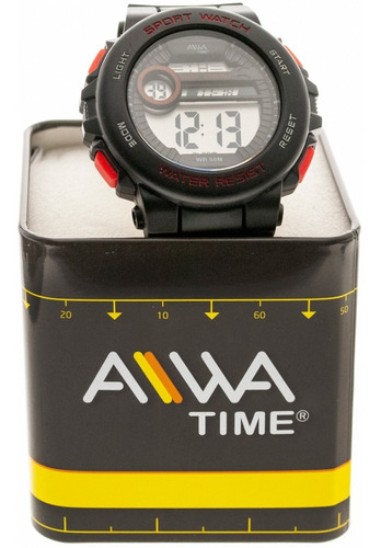 Imagen 5 de 7 de Reloj Hombre Aiwa Time Cronografo Deportivo Sumergible Bug