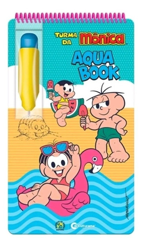 Livro Aquabook Turma Da Mônica Colorir Com Água Capa Dura