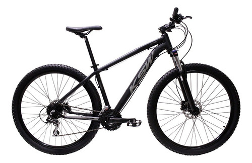 Bicicleta Aro 29 Ksw Shimano Acera 24v F. Hidráulico C/trava Cor Preto/prata Tamanho Do Quadro 15