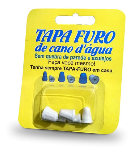 Tapa Furo Tubo Pvc Cano Agua 5 Medidas 6/8/10 Reparo Facil