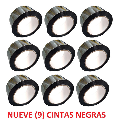 E Cinta Negra Adhesiva X 9 Unidades