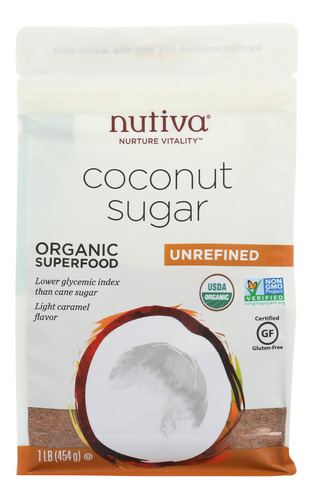 Azucar De Coco Organico Nutiva 1 Lb 454gr Importado Endulzan