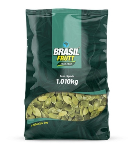 Semente Abóbora Sem Casca Torrada Salgada 1kg Brasil Frutt