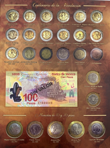 Imagen 4 de 10 de Álbum Tríptico Para Monedas Conmemorativas $5 $20 Y Billetes