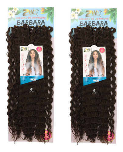 Combo 2 trenzas de ganchillo afro para cabello rizado orgánico orgánico, color chocolate 8