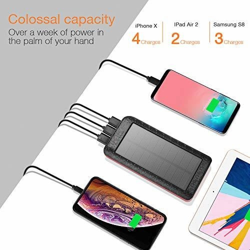 Accesorio Celular Solar Charger 24000mah Portable