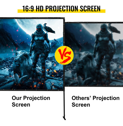Vevor Pantalla Proyeccion Portatil 144  16:9 Para Interior