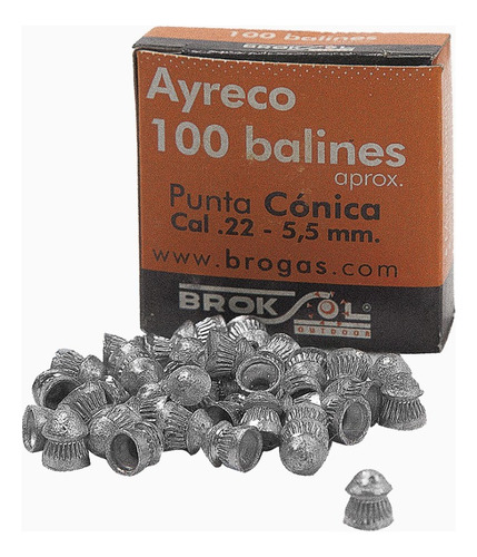 Balines P/ Aire Comprimido X100 Copita 5,5 Broksol