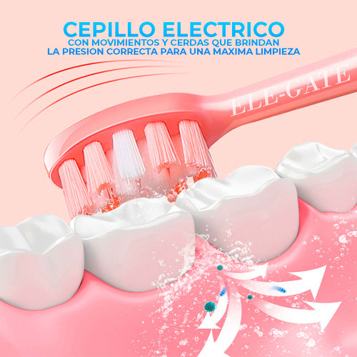 Kit De 3 Cepillo De Dientes Eléctrico Con 6 Cabezales