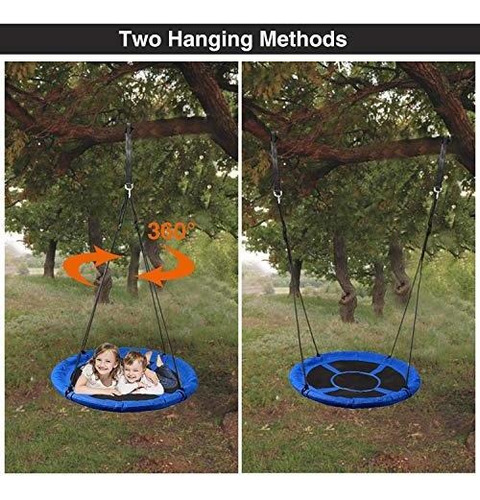 Columpios De Arbol De Platillo Rojo De 43 Para Niños Y Adul