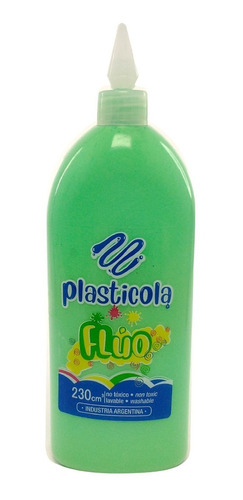 Plasticola Color Verde Fluo Adhesivo 230cc 2175 Canalejas