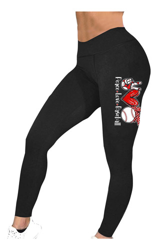 Leggins Deportivos J Para Mujer, Con Estampado De Béisbol, P