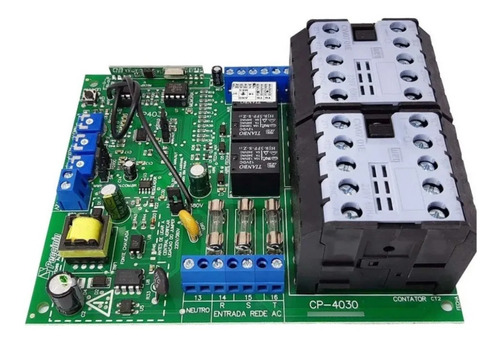 Central Placa Eletrônica P/ Motor Portão Cp4030 Peccinin Frequência 433,92mhz Tamanho Da Engrenagem 0 220v/380v