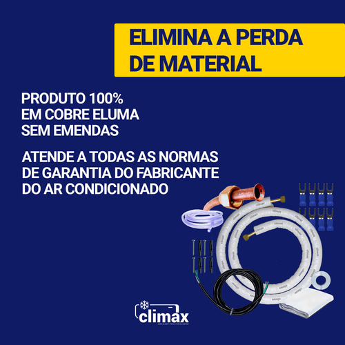 Kit Instalação Ar Condicionado 22000 18000 Btus Carrier 5m