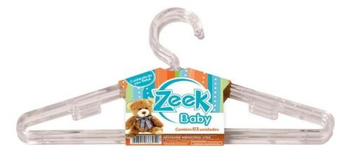 Kit Com 30 Cabides Infantis Zeek - Enxoval Bebê A Criança  