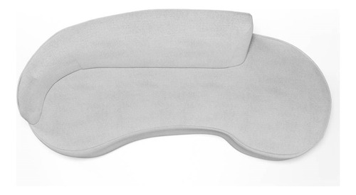 Sofá Living 3 Lugares 210cm Braço Esquerdo Mozart Linho Cza Cor Cinza