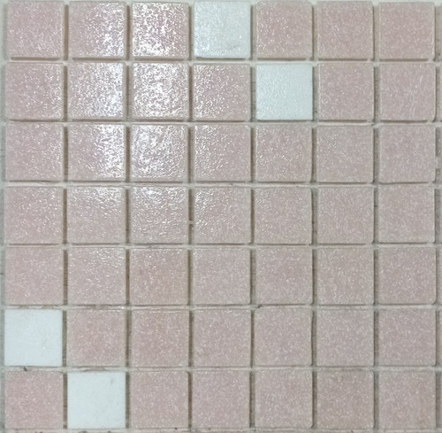 Mosaico De Vidrio Rosado-blanco Piscina 2.5x2.5 Cj=4,15mts²