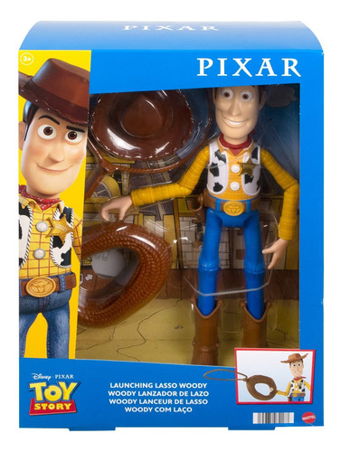 Toy Story - Woody Lanzador De Lazo - 30 Cm Alto - Mattel - 