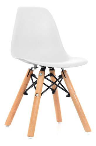 Silla De Diseño Eames Para Niños Blanco Bonno Estructura de la silla Marrón claro