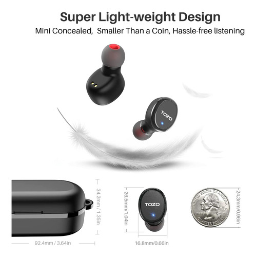 Tozo T10s Versión 2022 Auriculares Bluetooth 5.2 Auriculares