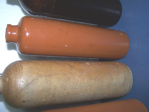 Antiguas Botellas De Gres Ceramico Y Vidrio (Usado)