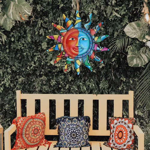 Decoraciones De Pared Con Forma De Sol En Mosaico Para Colga