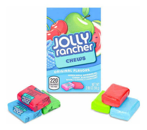 Caja Jolly Rancher Fruit Chews 12 Pz 58gr Cada Una