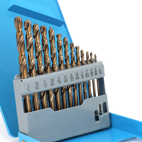 Comoware Cobalt Drill Bit Set- 13pcs M35 High Speed Steel...