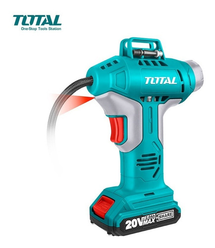 Imagen 5 de 10 de Compresor Inalambrico 20v 150 Psi Total Industrial P/ Autos