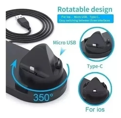 Estacion Carga Inalambrica 6en1 Compatible iPhone Samsung