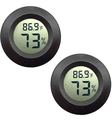 2 Pcs Mini Higrómetro Termómetro Digital Lcd Medidor Humedad